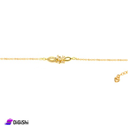 Women's Golden Bracelet with Zircon Infinity