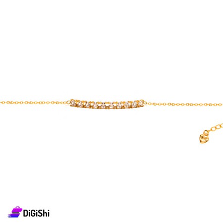 Women's Golden Bracelet  with Zircon Arch