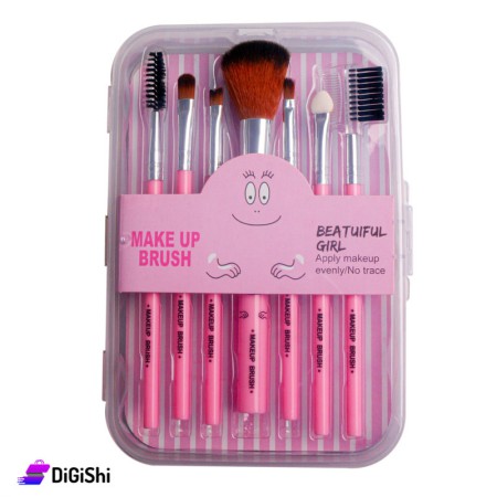 BEATUIFUL GIRL Makeup Brushes Set -Pink -7 Pieces