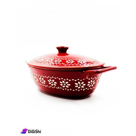 Porcelain Pot - red