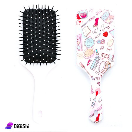 Large Rectangular Hair Brush Makeup Tools - White