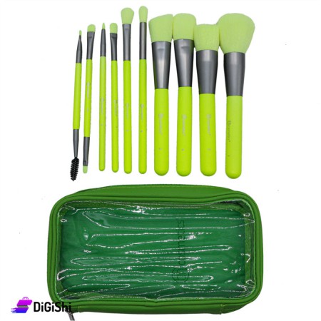 BH-Cosmetics Makeup Brushes Set - Light Green