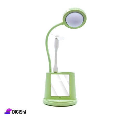 Table Lamp with Fan - Light Green