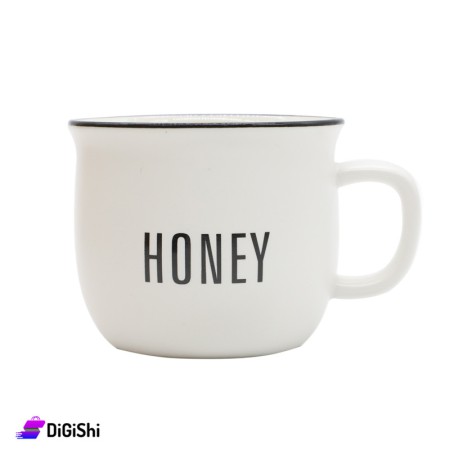 Ceramic Cup Honey - White