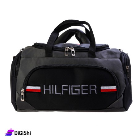 HILFIGER Sports Glossy Cloth Shoulder and Handbag - Gray