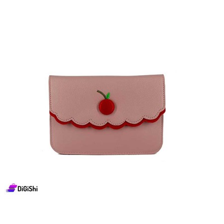 Women's Leather Soulder Small Bag With Cherry