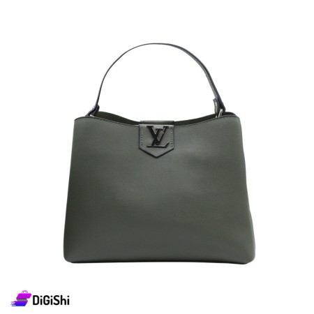 Women's Leather Shoulder and Handbag - Olive