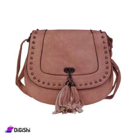 Women's Leather Shoulder Bag - Brown