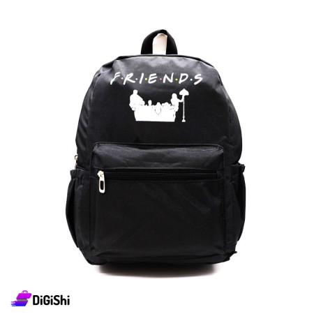 FRIENDS Cloth Backpack - Black