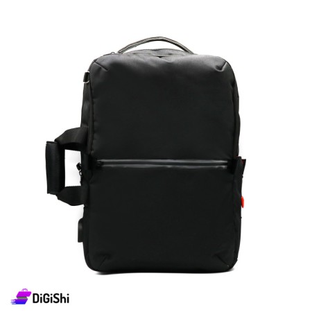 Dual Back and Shoulder Laptop Bag Hidden zipper - Black