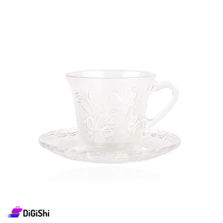 Decorative Glass Tea Cup Set