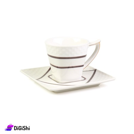 Porcelain Planned Coffee Cup Set