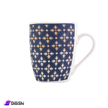 Ceramic Cup Decorated - Teal