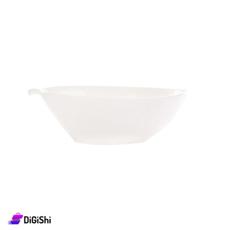Porcelain Bowl in the Form of a Leaf - White
