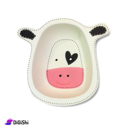 Kids Bamboo Plate - Cow