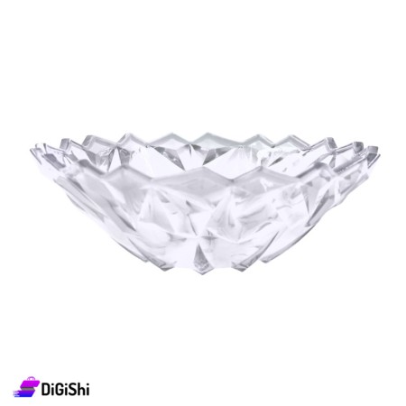 Crystal Fruits Bowl With Corners Shape - Transparent