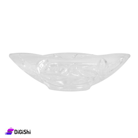 Crystal Fruits Bowl with Flowers Shape - Transparent