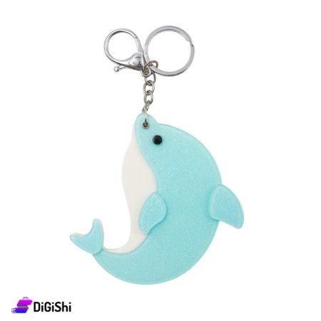 Dolphin Shape keychain with Mirror