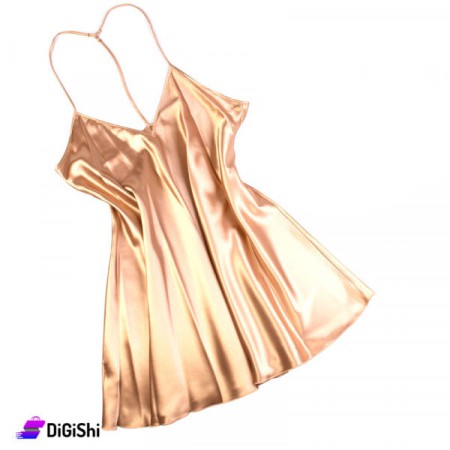 Satin Dress - Light Bronze