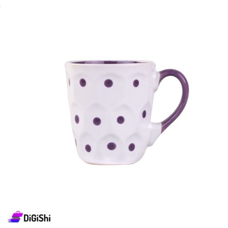 Dotted Ceramic Cup - Purple