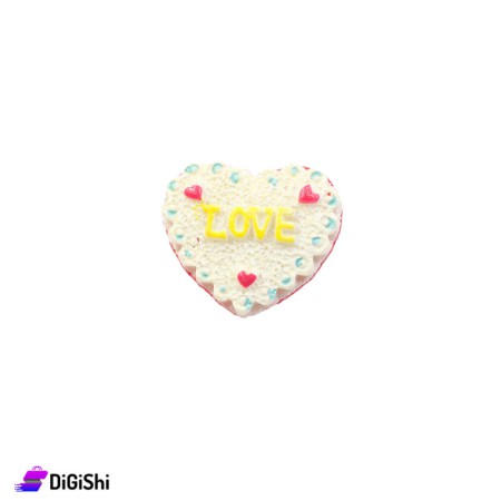 Heart Love Plastic Pin - Yellow