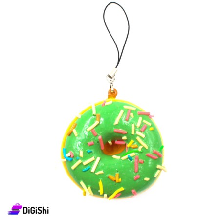 Mini Donut Shaped Hanger  With Sprinkles - Green
