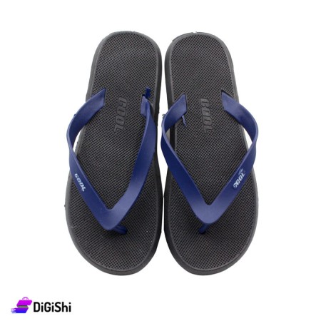 Men's Silicone Slippers - Black & Dark Blue