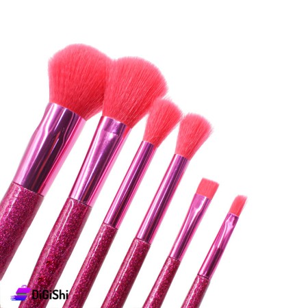 Makeup Brush Set - Deep Pink