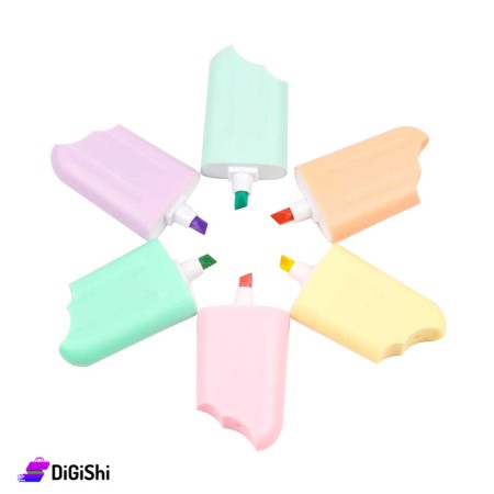 Popsicles Ice Cream Sticks Shaped Highlighters Colored Pens Set