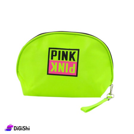 Pink Pink Cloth Makeup Bag - Vivid Green