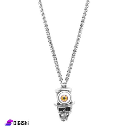 Eye with Skull Men's Silver Necklaces