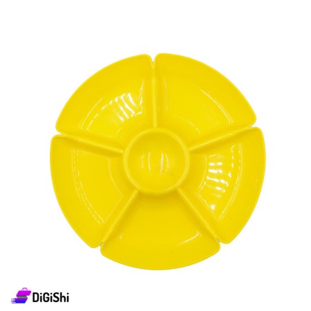 Plastic Round Nuts Dish - Yellow