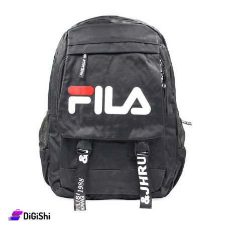 FILA Linen Backpack - Black & White