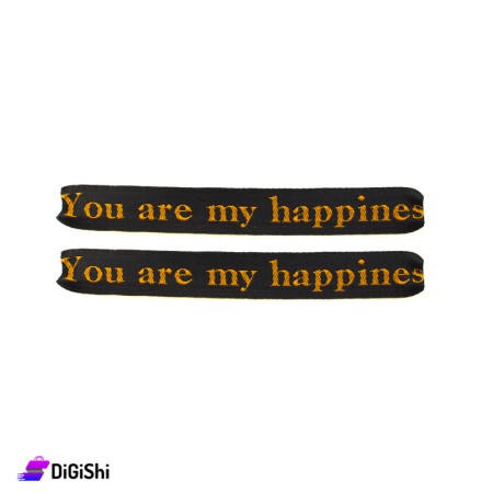Fabric Hand Laces Set You are My Happiness