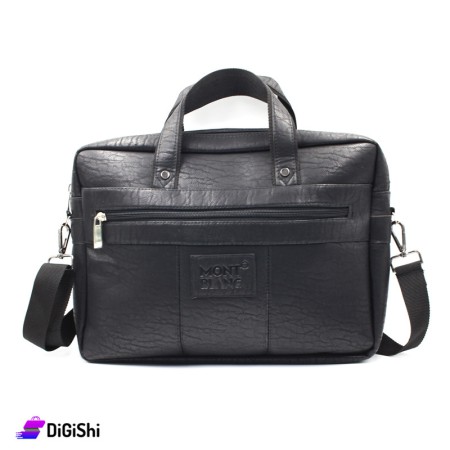 MONT BLANC Laptop Leather Shoulder and Handbag 17.3" - Black