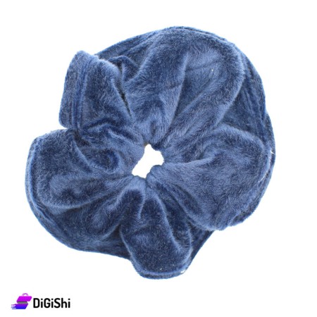 Velvet Hair Scrunchie - Dark Blue